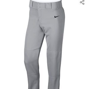 NIKE BASEBALL PANTS, Sz L, GREY, DRY-FIT, POLYESTER